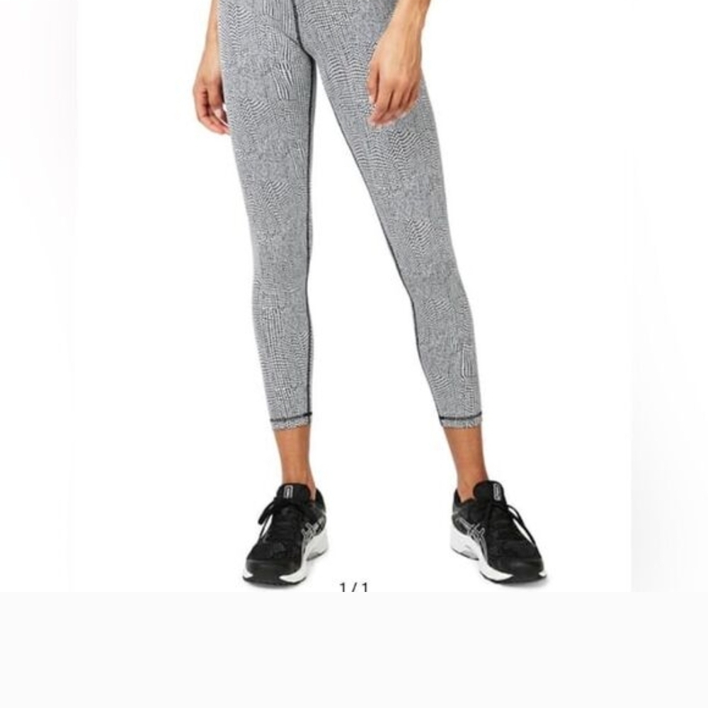Sweaty Betty Flatter Me Jacquard Workout Legging Black/White Size XL NWT